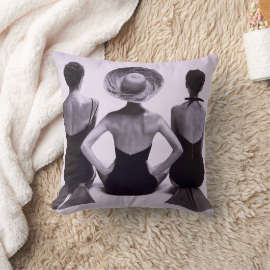 ファッション50年代の水着の写真 クッション (ブランケット)