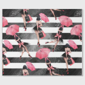 ファッション ガーリー ラッピングペーパー (フラット)