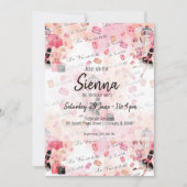 ファッション ガーリー 招待状 (正面)