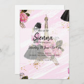 ファッション ガーリー 招待状 (正面/裏面)