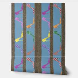 ファッション シューズ シェルフ 壁紙 ボーダー MVMS ブルー