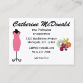 ファッション/シーメストレスカード – SRF 名刺 (裏面)