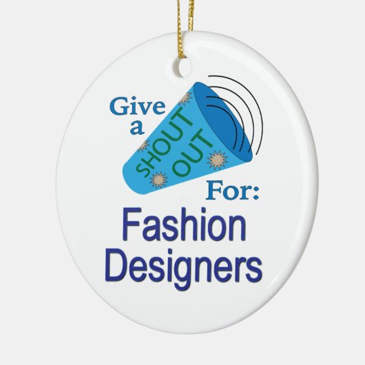 ファッション・デザイナーに声を掛ける セラミックオーナメント (左)