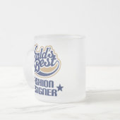 ファッション・デザイナーのギフト(世界のベスト) フロストグラスマグカップ (正面左)