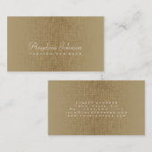 ファッション・デザイナーのシンプルな青銅色のリネンカード 名刺 (正面/裏面)