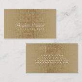 ファッション・デザイナーのシンプルな青銅色のリネンカード 名刺 (正面/裏面)
