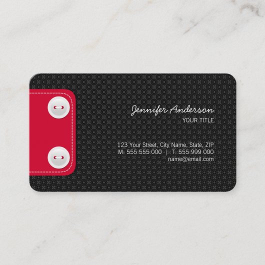 ファッション・デザイナーのスクラップブックは名刺を制作します 名刺 (正面)