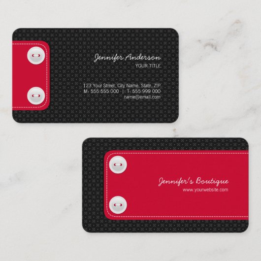 ファッション・デザイナーのスクラップブックは名刺を制作します 名刺 (正面/裏面)