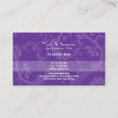 ファッション・デザイナーのスタイリストのインテリア・デザイナー 名刺 (裏面)