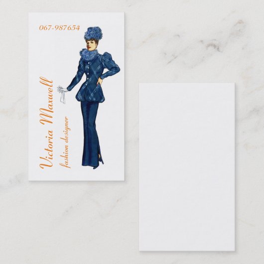 ファッション・デザイナーのスタイリストの名刺 名刺 (正面/裏面)