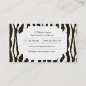 ファッション・デザイナーの名刺のテンプレート 名刺 (裏面)