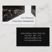 ファッション・デザイナーの指揮台モデルスタイリストショー 名刺