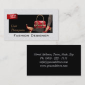 ファッション・デザイナーはハイヒールのコレクションカードに蹄鉄を打ちます 名刺 (正面/裏面)