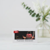 ファッション・デザイナーはハイヒールのコレクションカードに蹄鉄を打ちます 名刺 (スタンド正面)