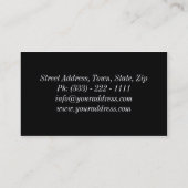 ファッション・デザイナーはハイヒールのコレクションカードに蹄鉄を打ちます 名刺 (裏面)