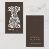 ファッション・デザイナーモダンなチョコレート名刺 名刺 (正面/裏面)