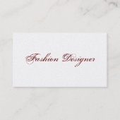 "ファッション・デザイナー"の金ブラウンの服 名刺 (裏面)