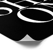 ファッション-トレンディーブラックタイポグラフファッショニスタ引用文 ポスター (角)