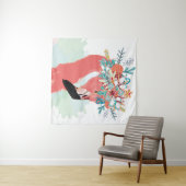 ファッション(ピンクのフラミ描ンゴフラミ) タペストリー (インサイチュ(横))