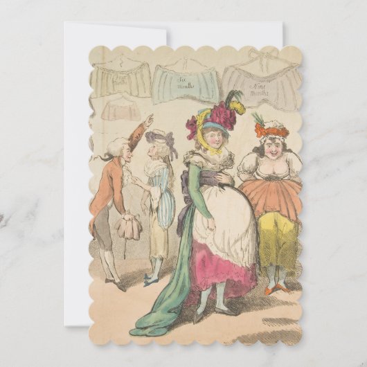 ファッション – フラット招待状サイズ12.7 cm x 17.8 cm セーブザデート (正面)