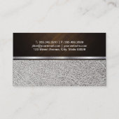 ファッション/ホワイトレザー&ウッド/シルバートリム 名刺 (裏面)