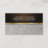 ファッション/ホワイトレザー&ウッド/金ゴールドトリム 名刺 (裏面)