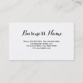 ファッション/個人的なスタイリストの女の子のイラストレーションカード 名刺 (裏面)