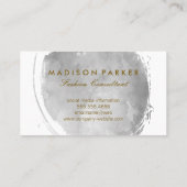 ファッション/水彩ブラシ仕上げ 名刺 (裏面)