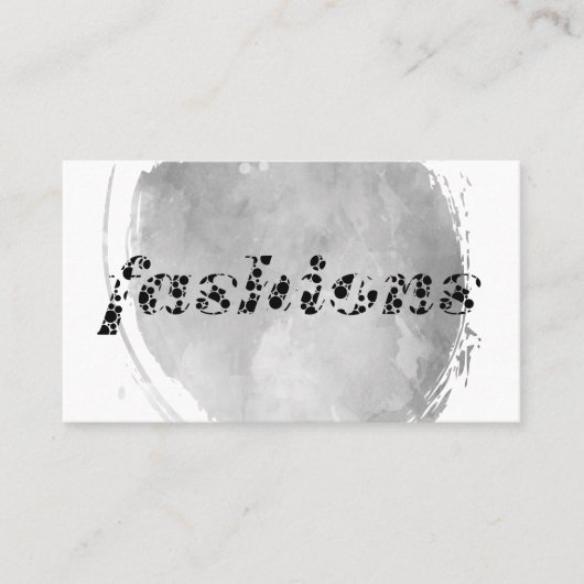 ファッション/水彩ブラシ仕上げ 名刺 (正面)