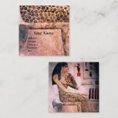 ファッション&美しいのアンティークエジプトピンク スクエア名刺 (正面/裏面)