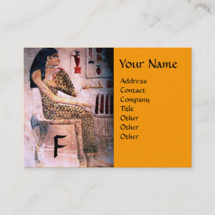 ファッション&美しいのアンティークエジプトモノグラムイエロー 名刺