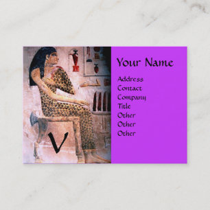 ファッション&美しいのアンティークエジプトモノグラムバイオレット 名刺