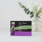 ファッション&美しいのアンティークエジプトモノグラムパープル 名刺 (スタンド正面)