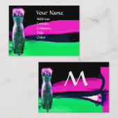 ファッション&美しいのアンティークエジプトモノグラムピンク 名刺 (正面/裏面)