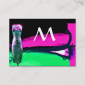 ファッション&美しいのアンティークエジプトモノグラムピンク 名刺 (裏面)