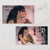 ファッション&美しいのアンティークエジプトモノグラム 名刺 (正面/裏面)