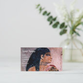 ファッション&美しいのアンティークエジプトモノグラム 名刺 (スタンド正面)