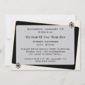 ファッション/衣服のスワップパーティーヴィンテージドレス型枠 招待状 (裏面)