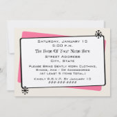 ファッション/衣類の交換のパーティーのヒョウの服の型枠 招待状 (裏面)