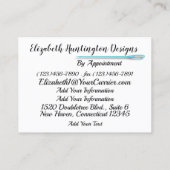 ファッション、裁縫、編み物名刺バージョン 名刺 (裏面)