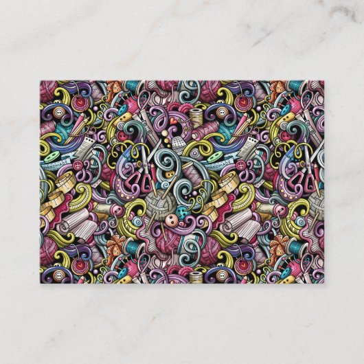 ファッション、裁縫、編み物名刺バージョン 名刺 (正面)