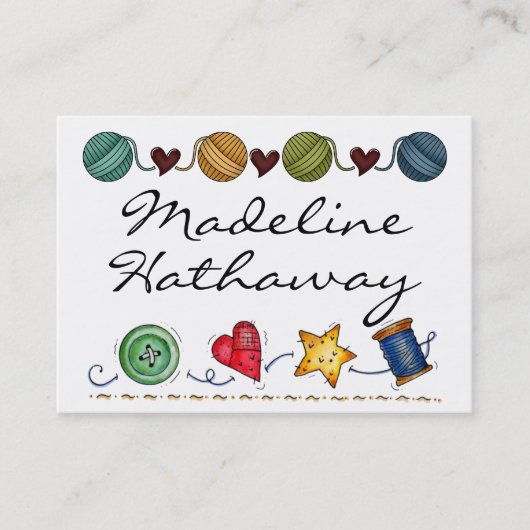 ファッション/裁縫/編み物 名刺 (正面)