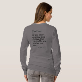 ファッション:長袖クルーネック Tシャツ