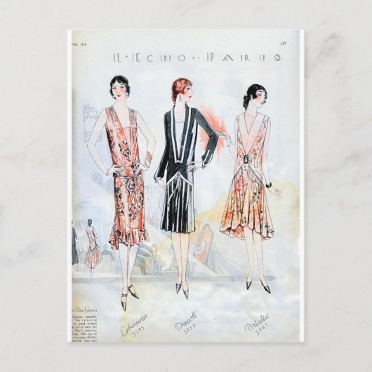 ファッション、1928年4月 ポストカード (正面)