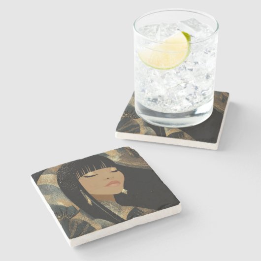 ファッション-ESQE # 5 ストーンコースター (横)