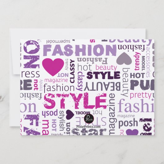 ファッション「nのスタイルの写真の招待状 招待状 (裏面)