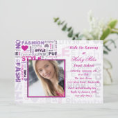 ファッション「nのスタイルの写真の招待状 招待状 (スタンド正面)