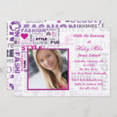 ファッション「nのスタイルの写真の招待状 招待状 (正面/裏面)