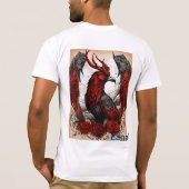 ファッションdesion eaging pritnt t shurtヒトtショート tシャツ (裏面)