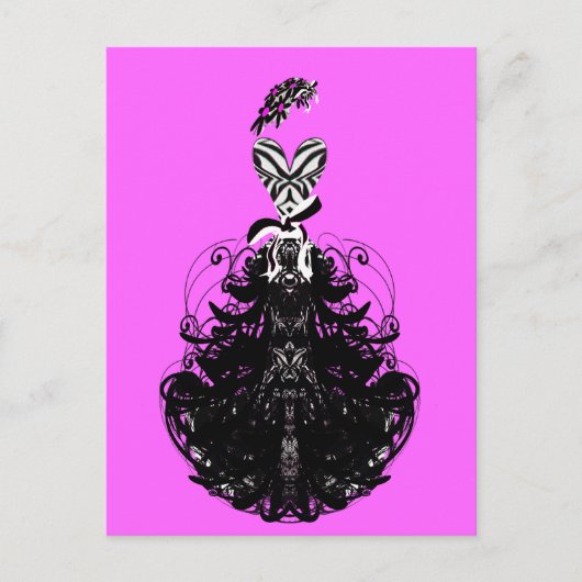 ファッションdivaカードの選択カスタム色 ポストカード (正面)